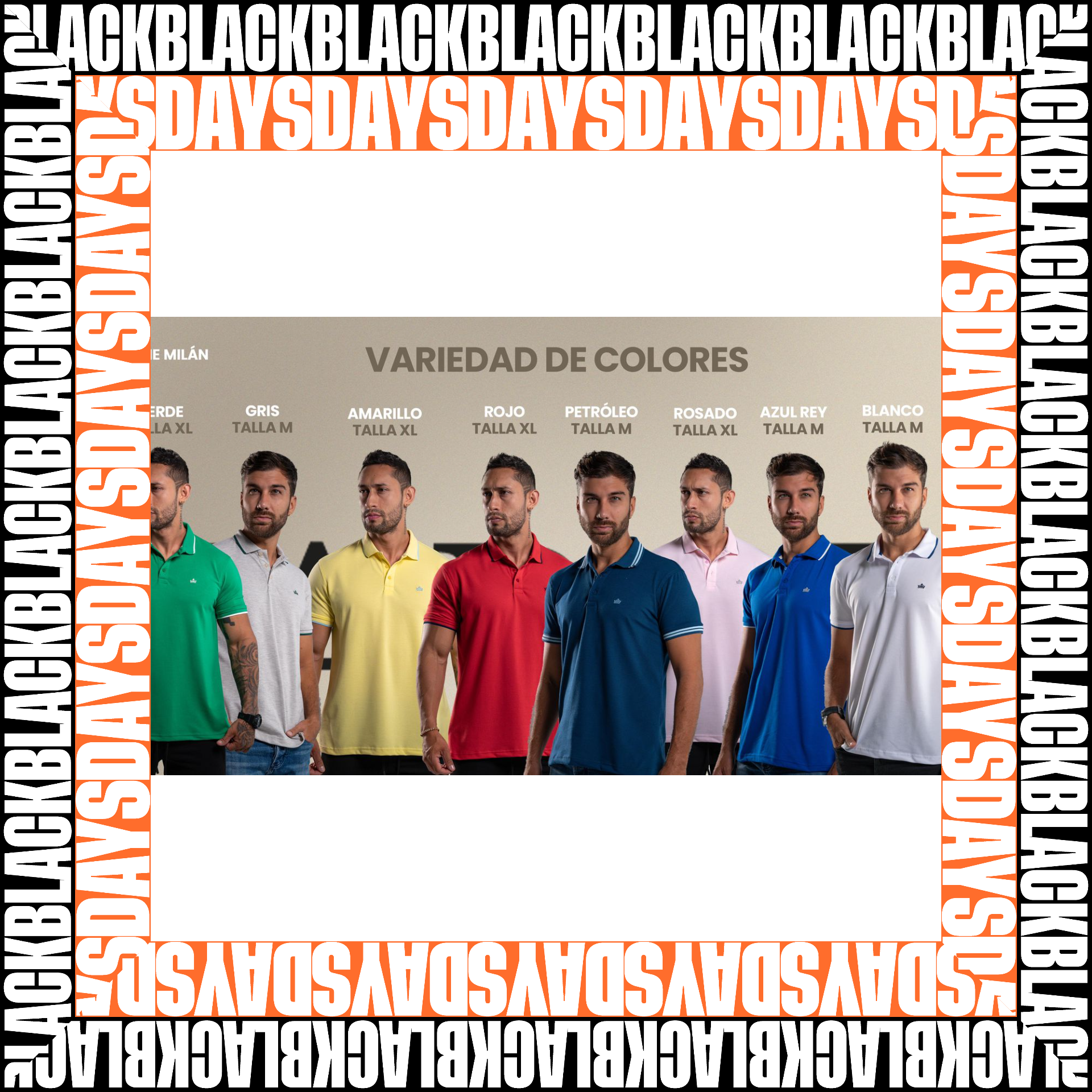 CAMISETA POLO VARONS MILAN - BLACK DAYS ROJO